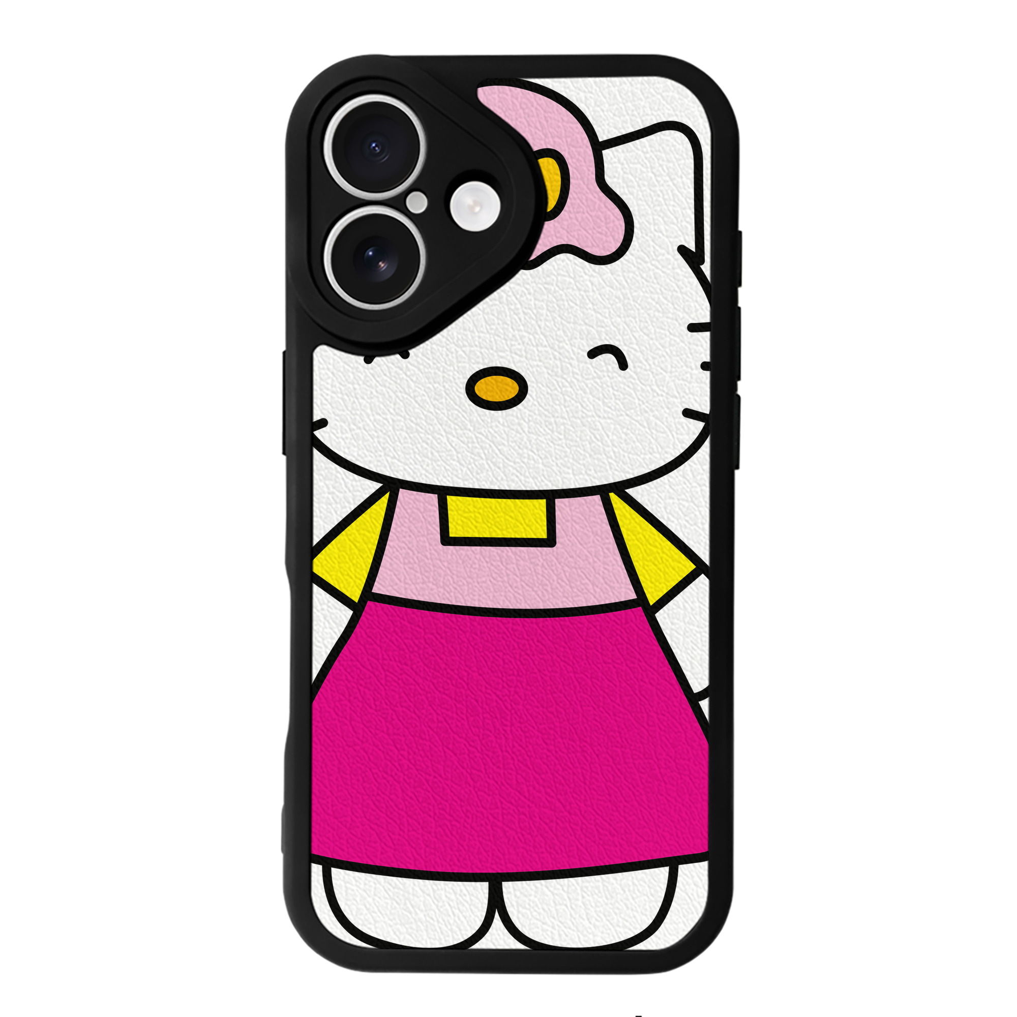 （画像用） Hello Kitty ハローキティ 【iPhone 16シリーズ対応】シリコンスマホケース（レザー調） 材質：シリコン